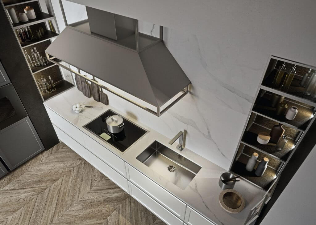 Modèle Frame - cuisine SNAIDERO haut de gamme Uni-K Concept Intérieur