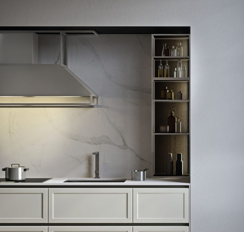 Modèle Frame - cuisine SNAIDERO haut de gamme Uni-K Concept Intérieur